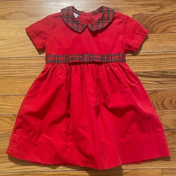 Edgehill Collection 18 Month Christmas/Holiday Red and Green Tartan Dress - Picture 1 of 2